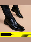 Black handcrafted genuine leather shoes - color image