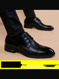 Black handcrafted genuine leather shoes - color image