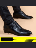Black handcrafted genuine leather shoes - color image