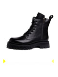 Black handcrafted genuine leather shoes - color image