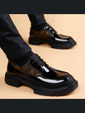 Black handcrafted genuine leather shoes - color image