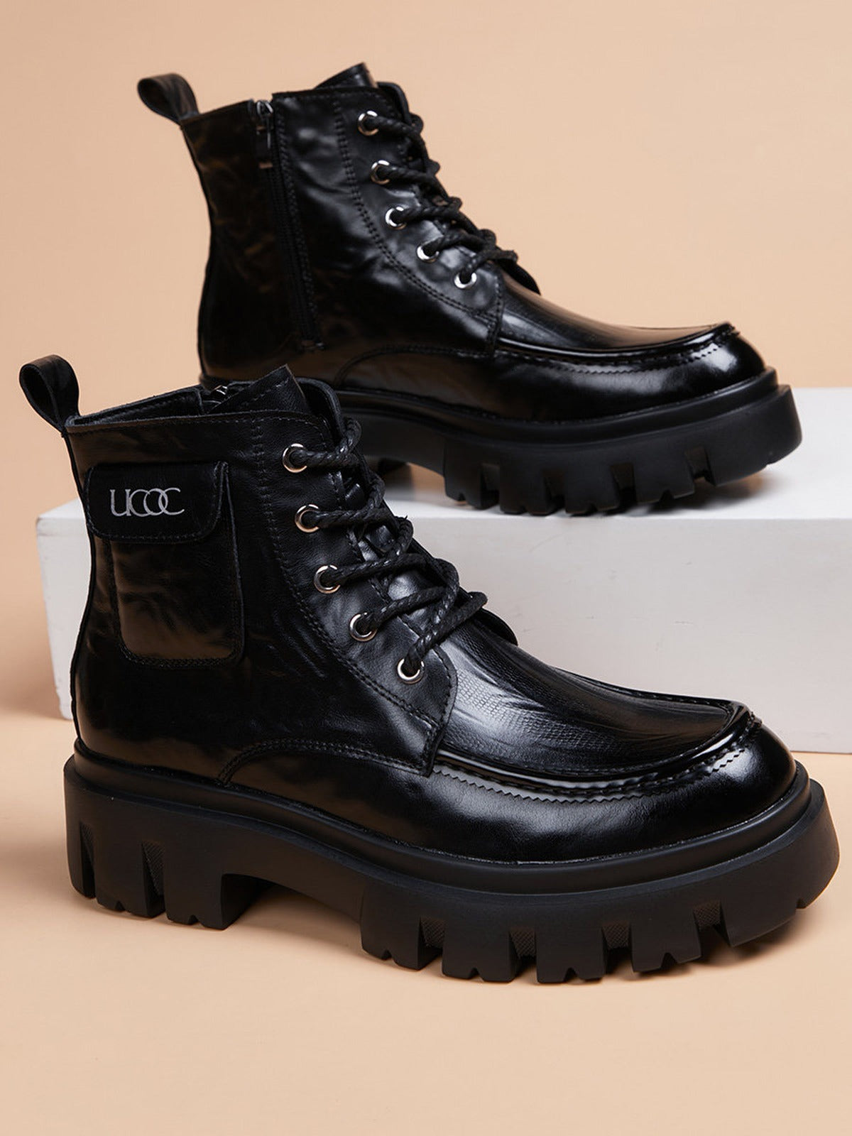 Handcrafted Genuine Leather Men's Boots - product view 3