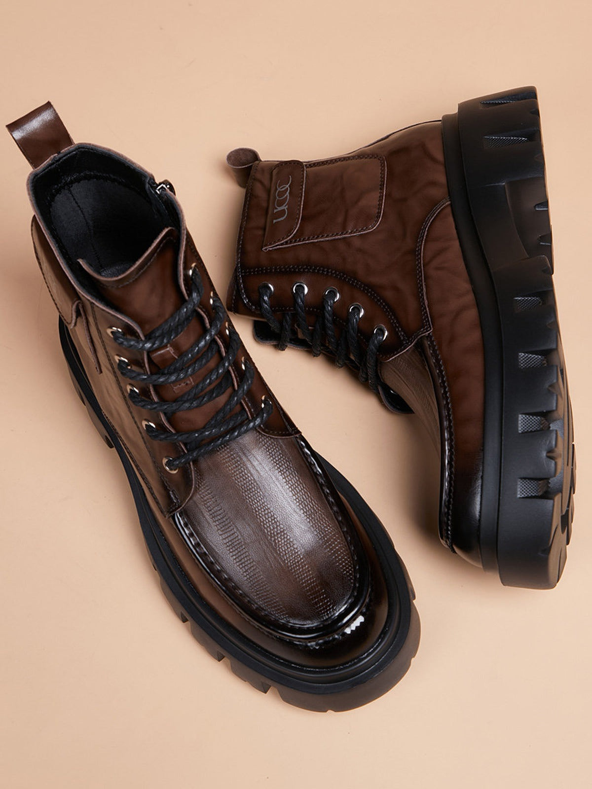 Handcrafted Genuine Leather Men's Boots - product view 5