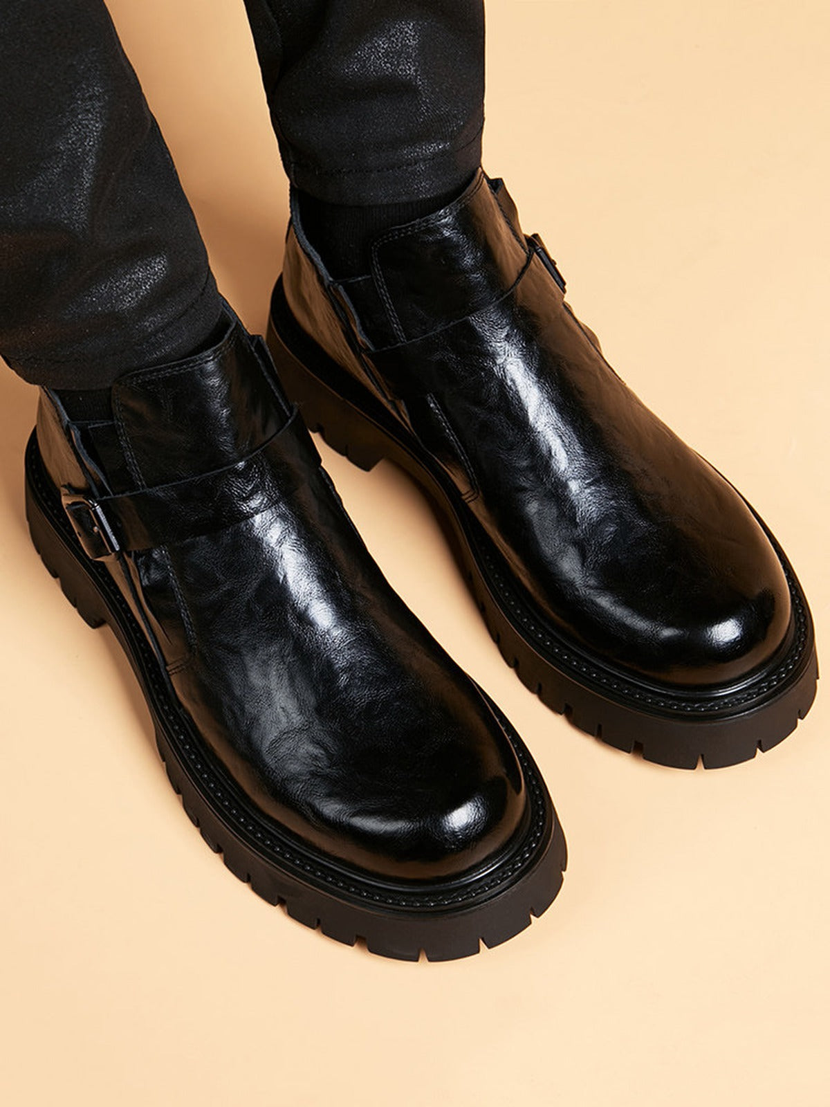 Handcrafted Genuine Leather Men's Boots - product view 2
