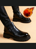 Black handcrafted genuine leather shoes - color swatch