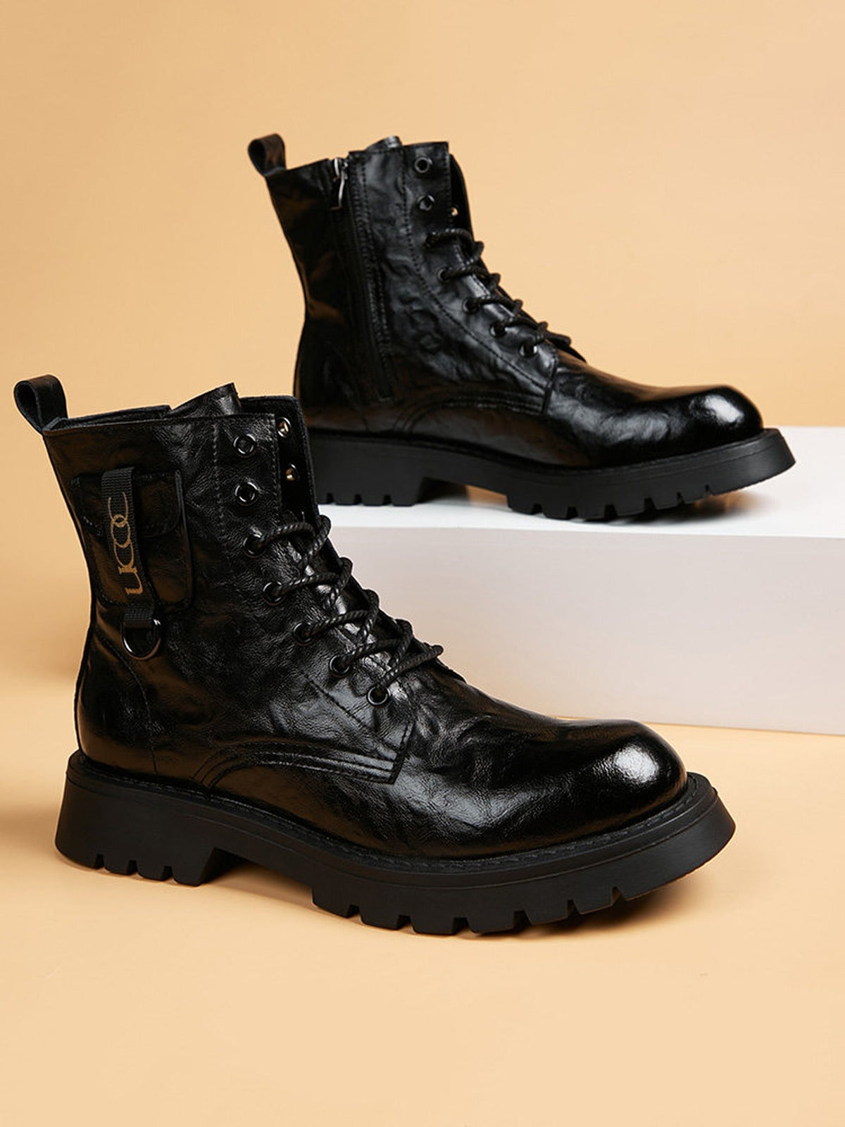 Handcrafted Genuine Leather Men's Boots - product view 3