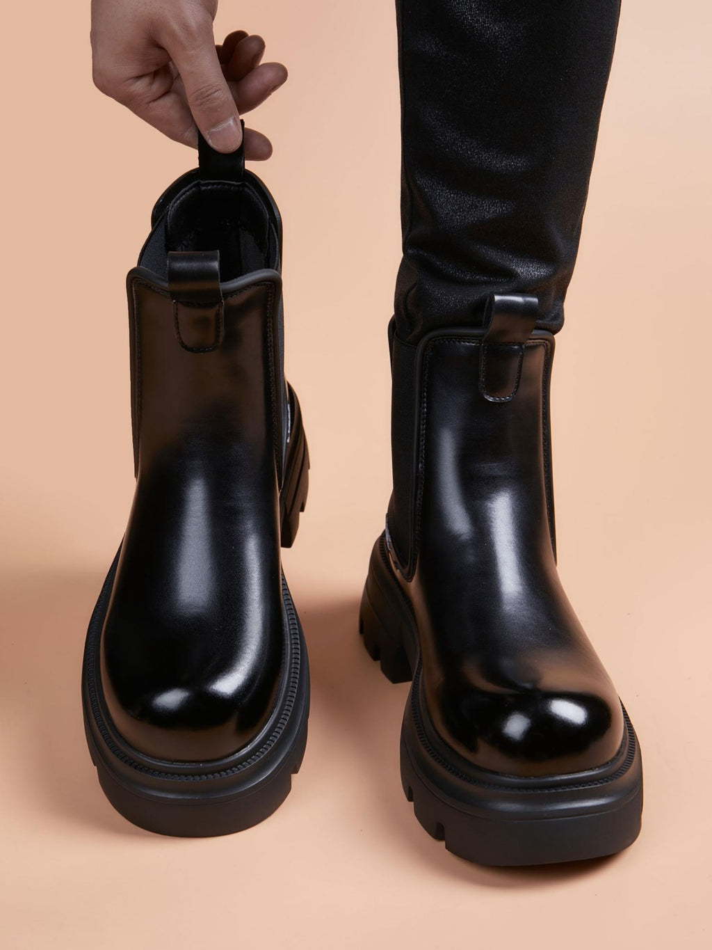 Handcrafted Genuine Leather Men's Boots - product view 2