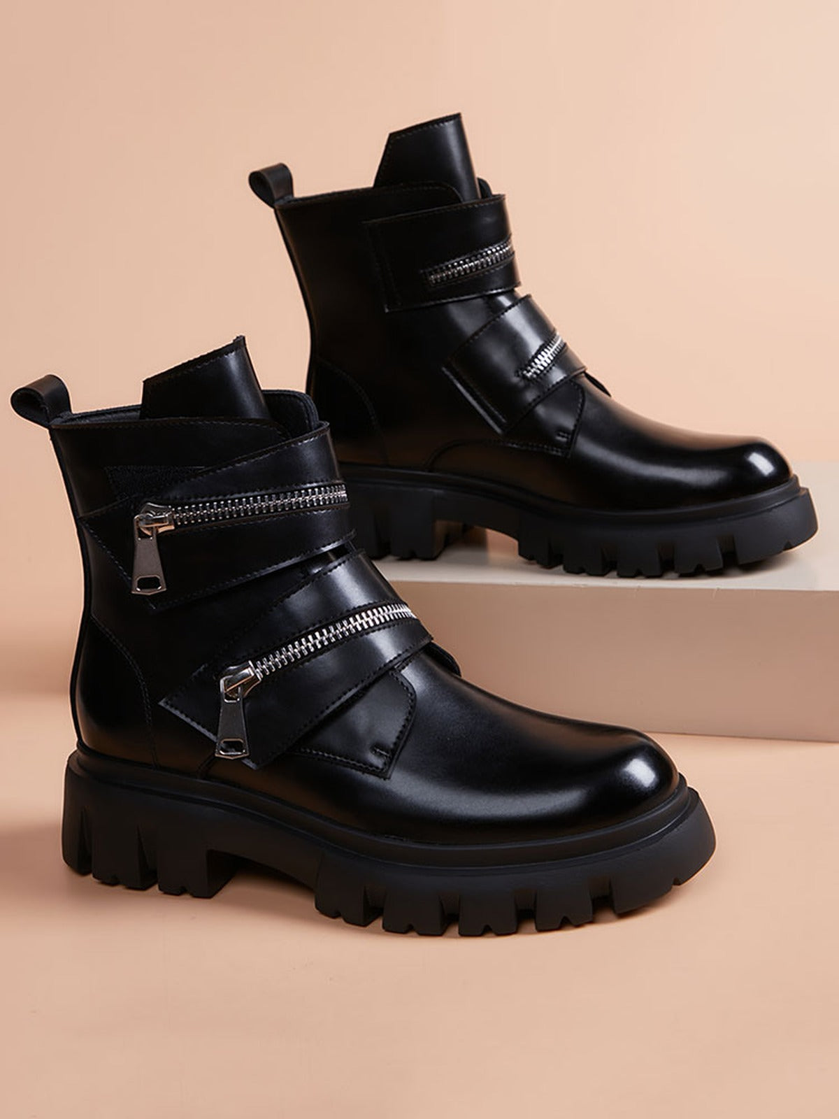 Handcrafted Genuine Leather Men's Boots - product view 3