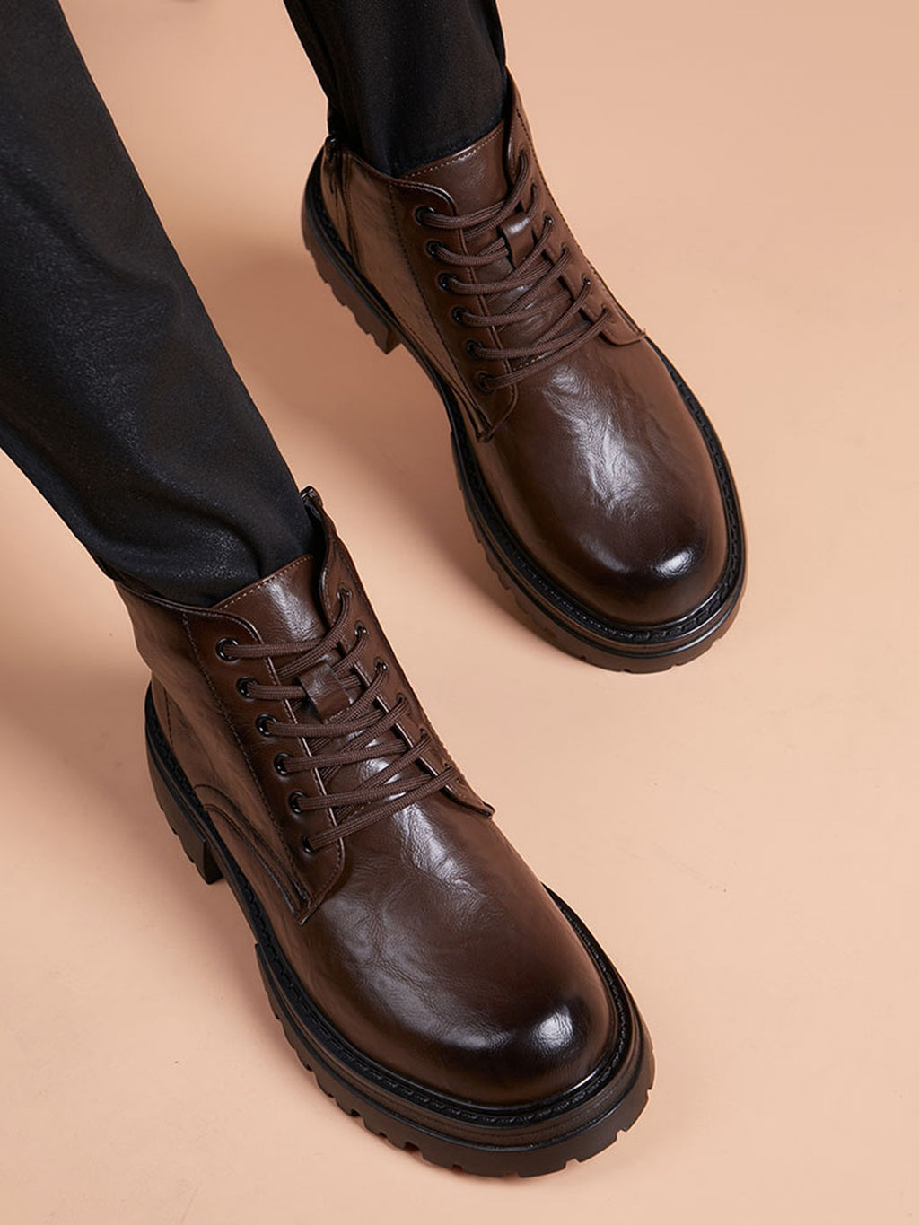 Handcrafted Genuine Leather Men's Boots - product view 4