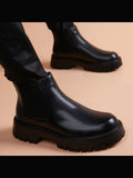 Black handcrafted genuine leather shoes - color image