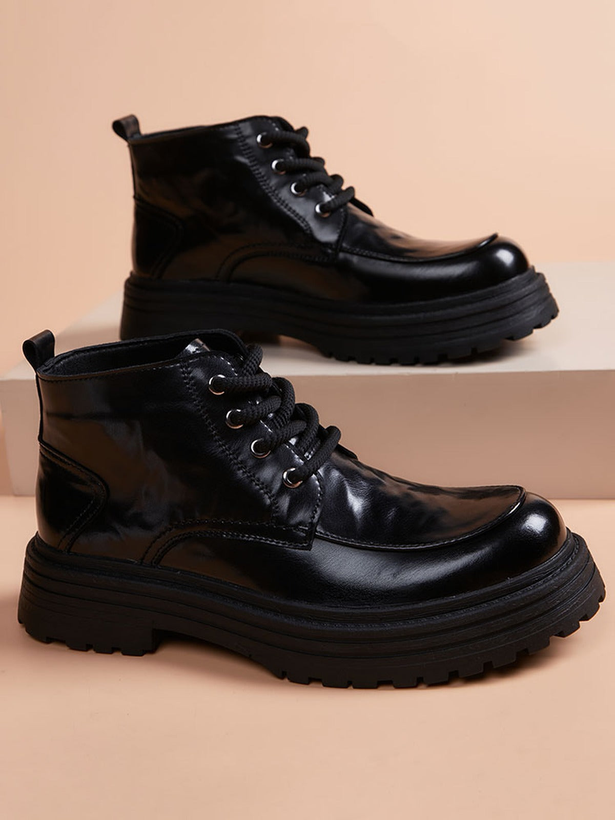 Handcrafted Genuine Leather Men's Boots - product view 3