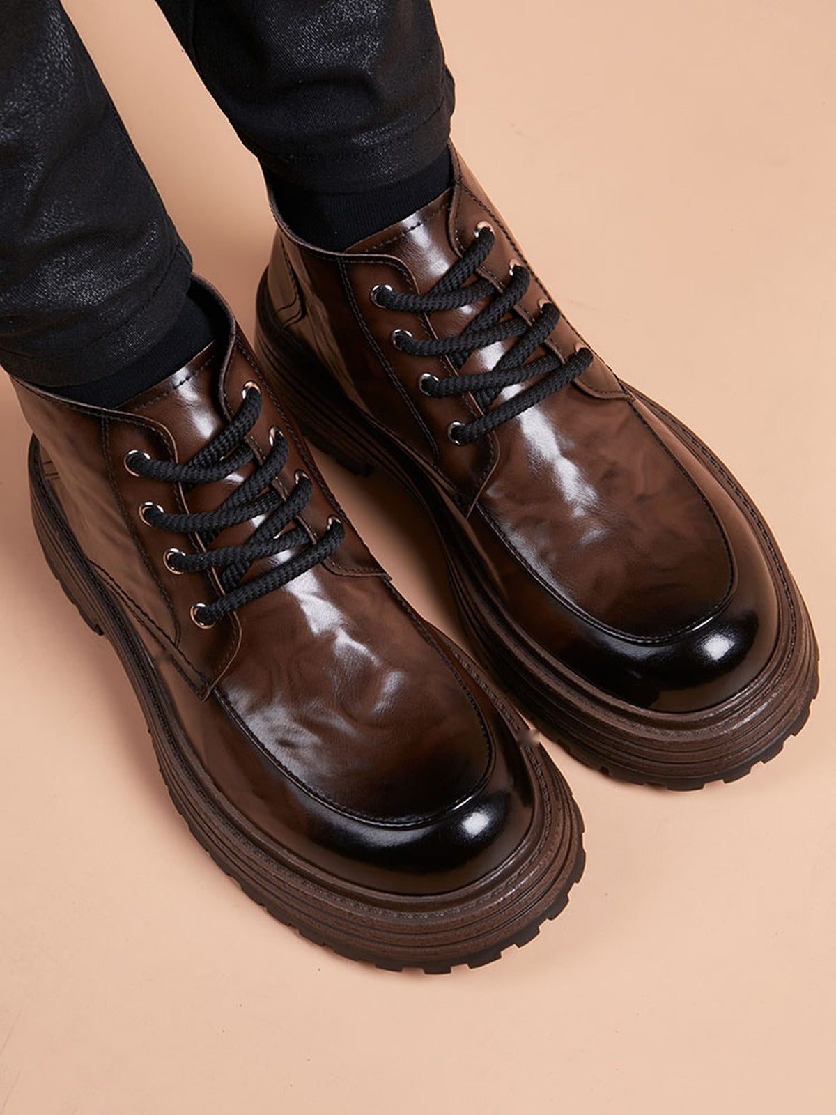 Handcrafted Genuine Leather Men's Boots - product view 4
