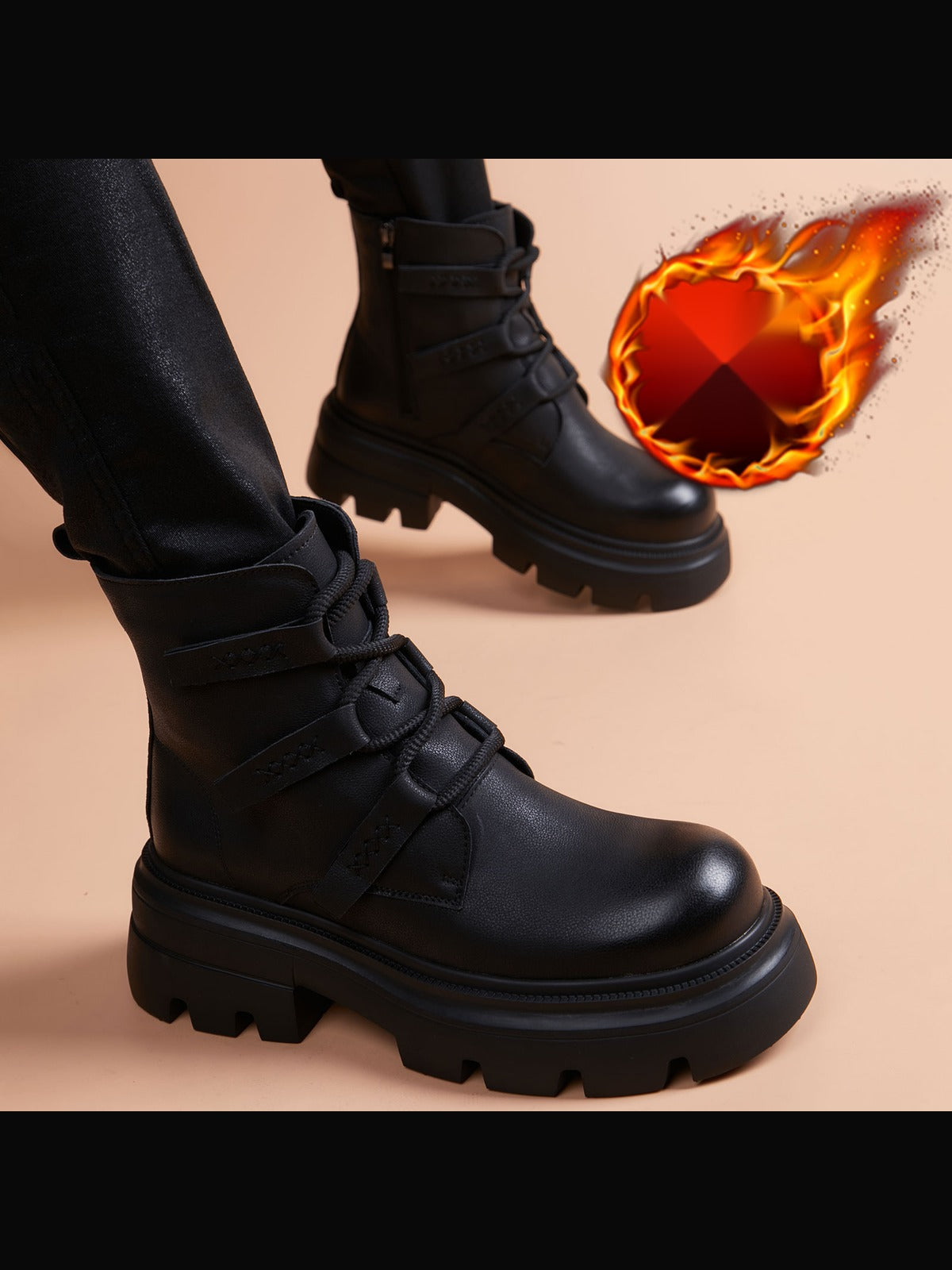 Color handcrafted genuine leather shoes - color image