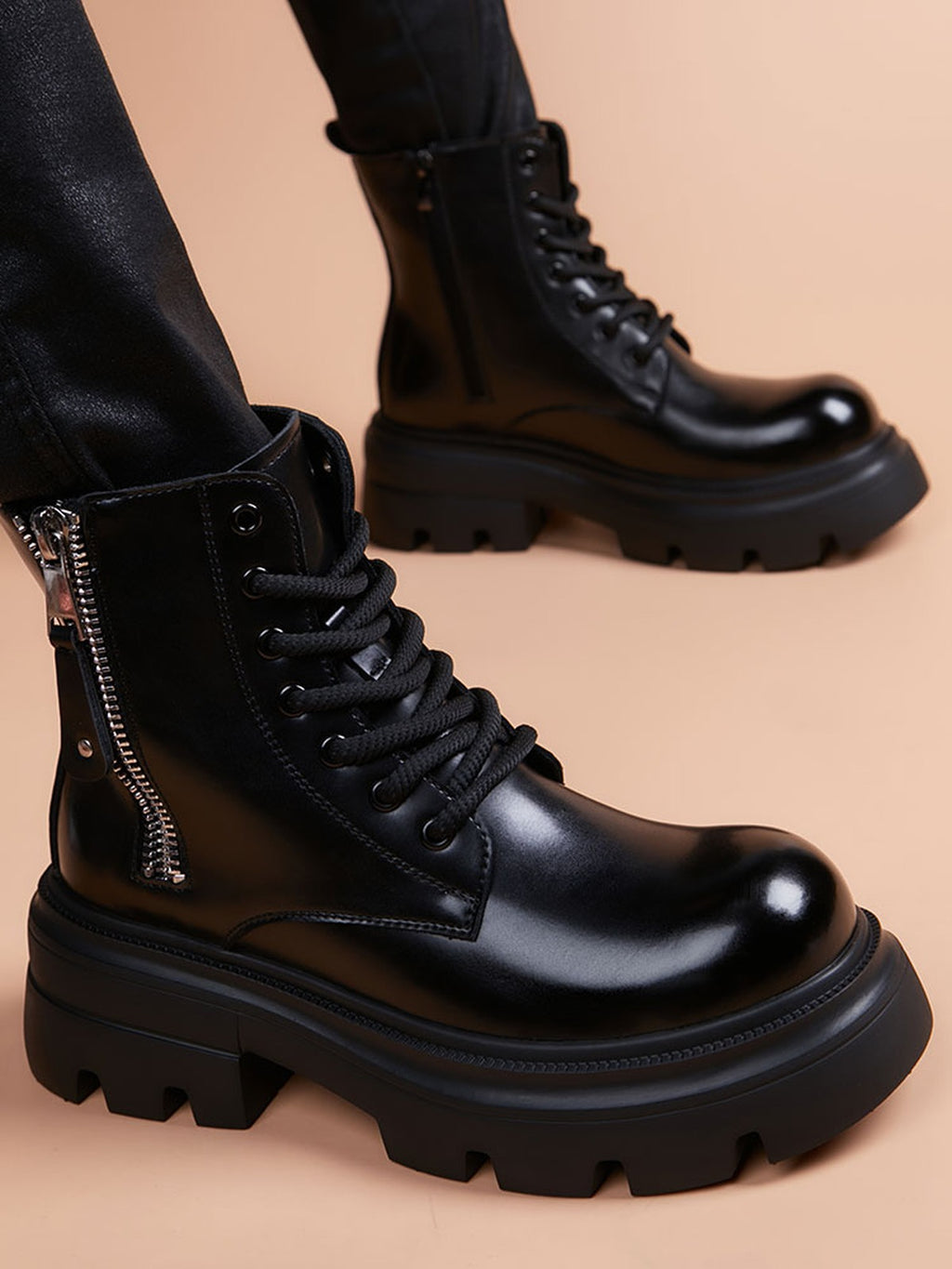 Handcrafted Genuine Leather Men's Boots - product view 1