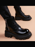 Black handcrafted genuine leather shoes - color swatch