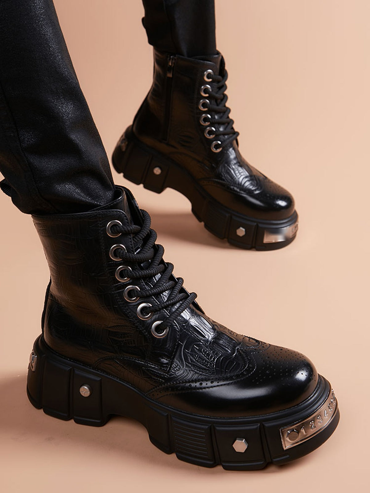 Handcrafted Genuine Leather Men's Boots - product view 1