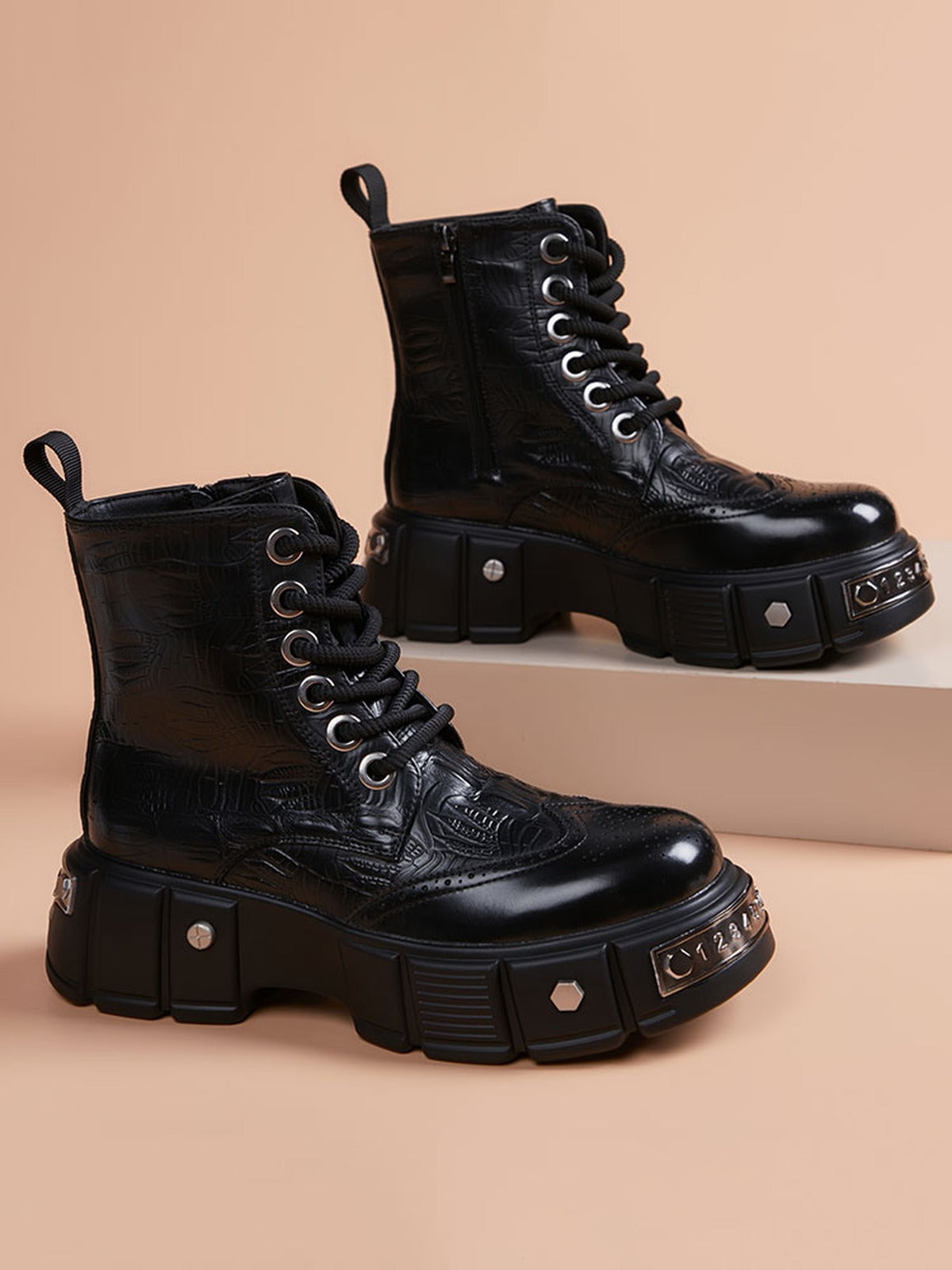 Handcrafted Genuine Leather Men's Boots - product view 4