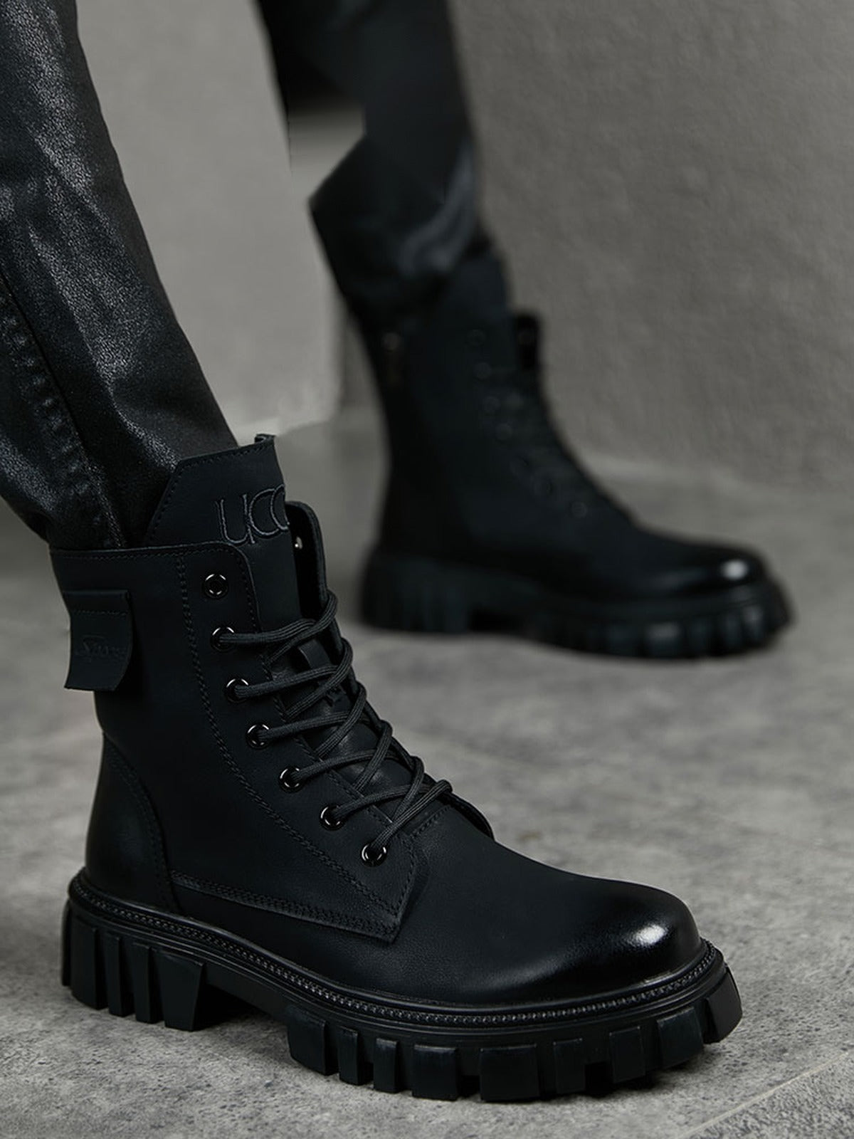Handcrafted Genuine Leather Men's Boots - product view 1