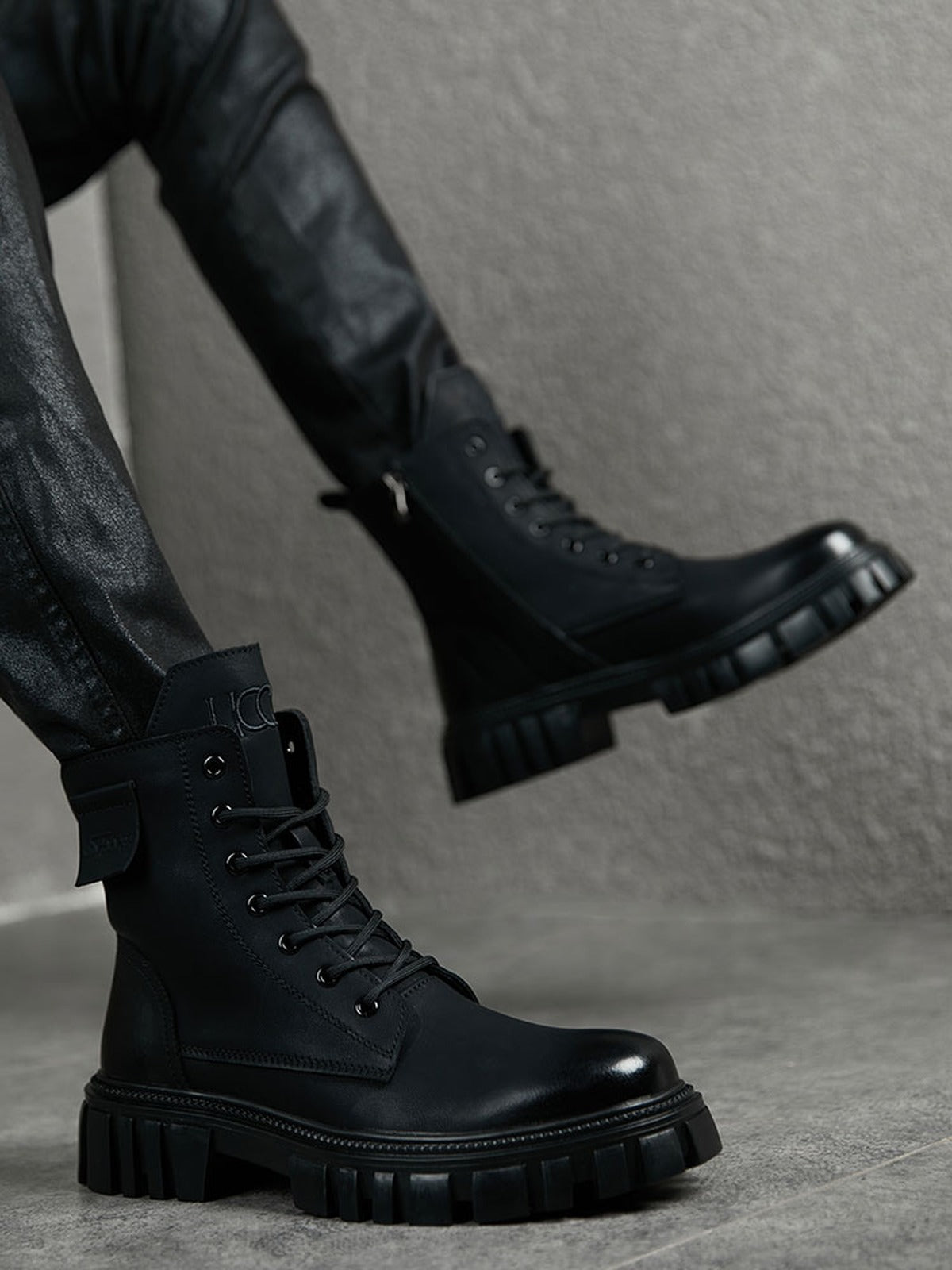 Handcrafted Genuine Leather Men's Boots - product view 3