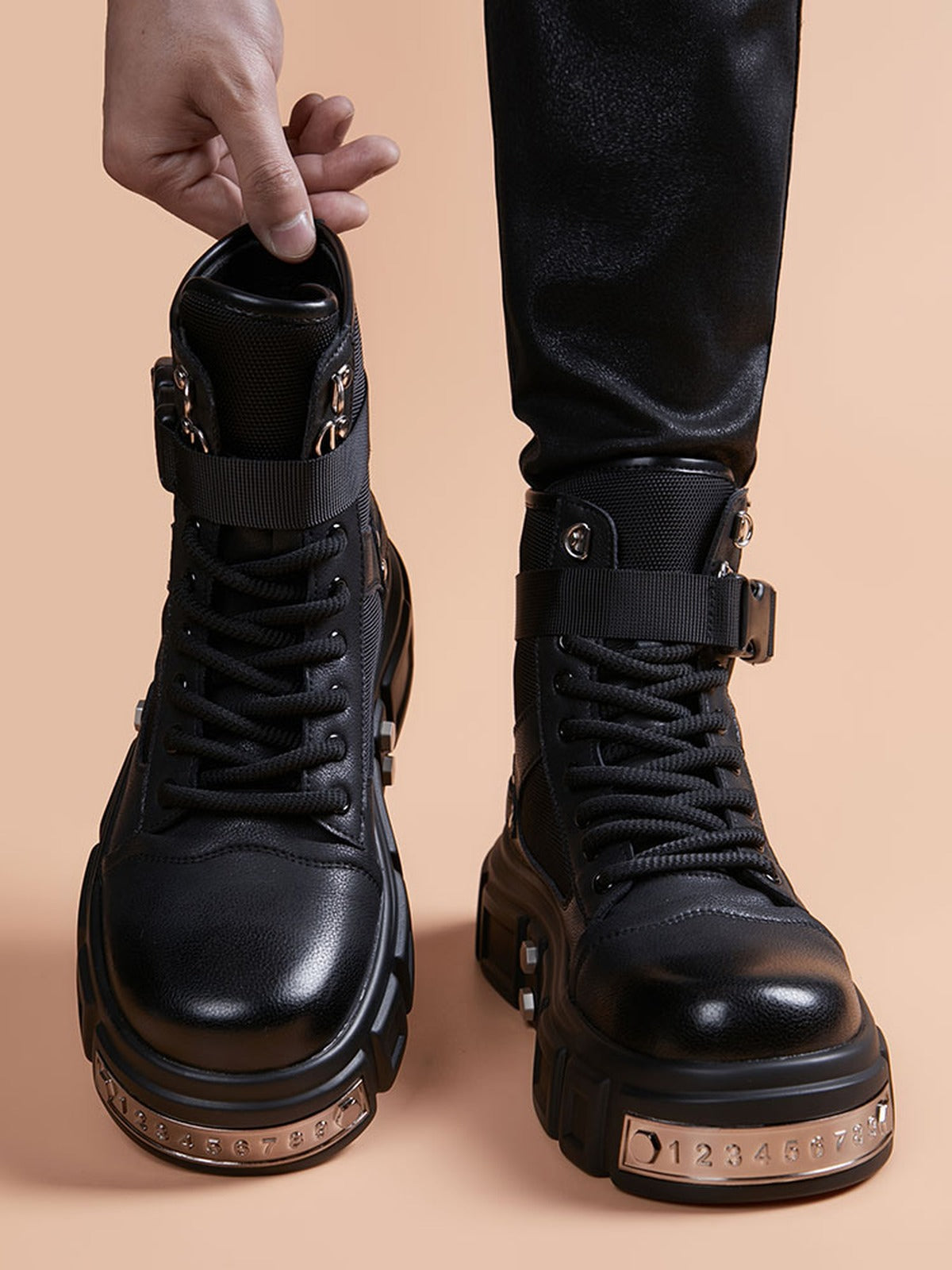 Handcrafted Genuine Leather Men's Boots - product view 2