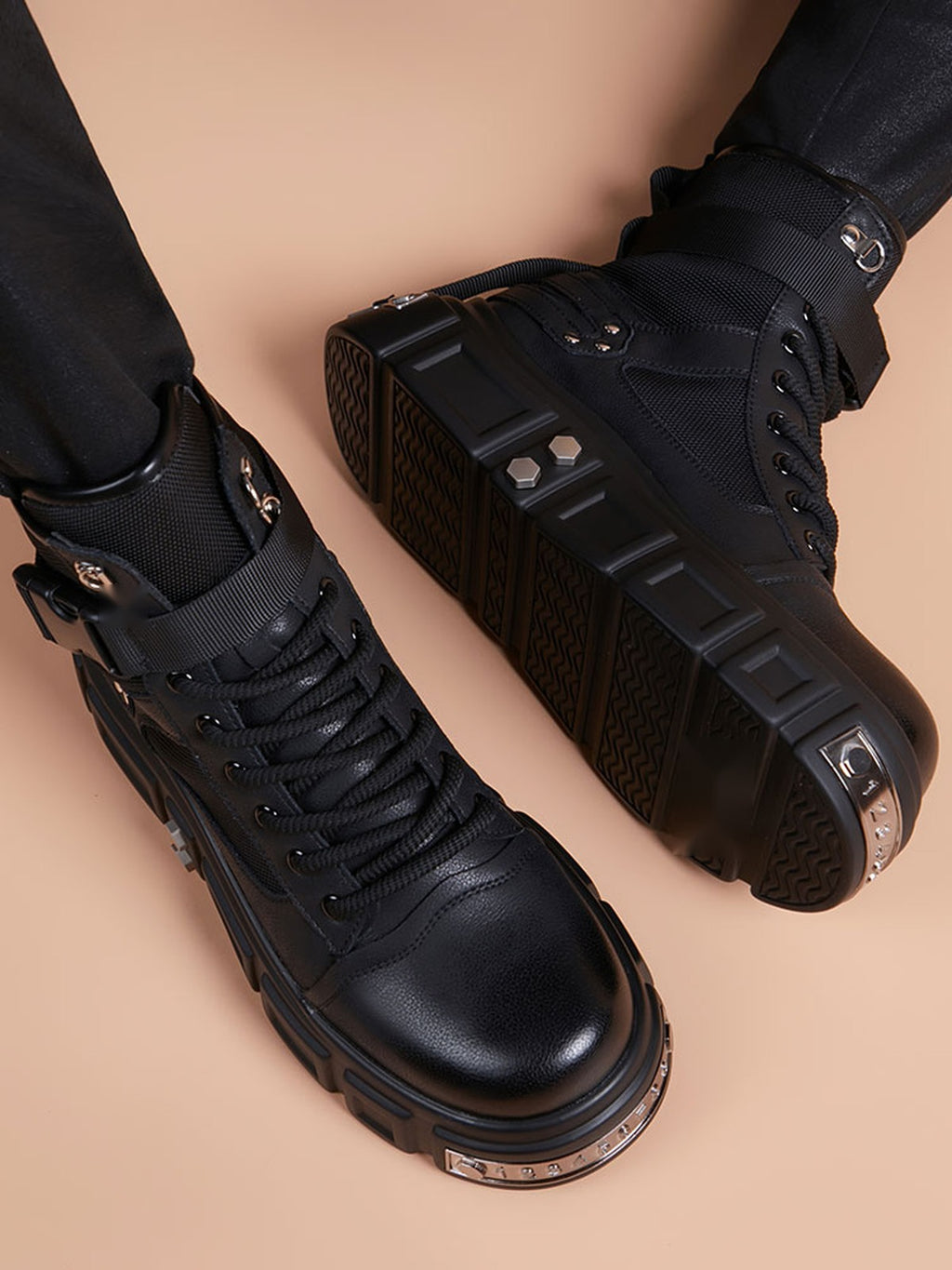 Handcrafted Genuine Leather Men's Boots - product view 3