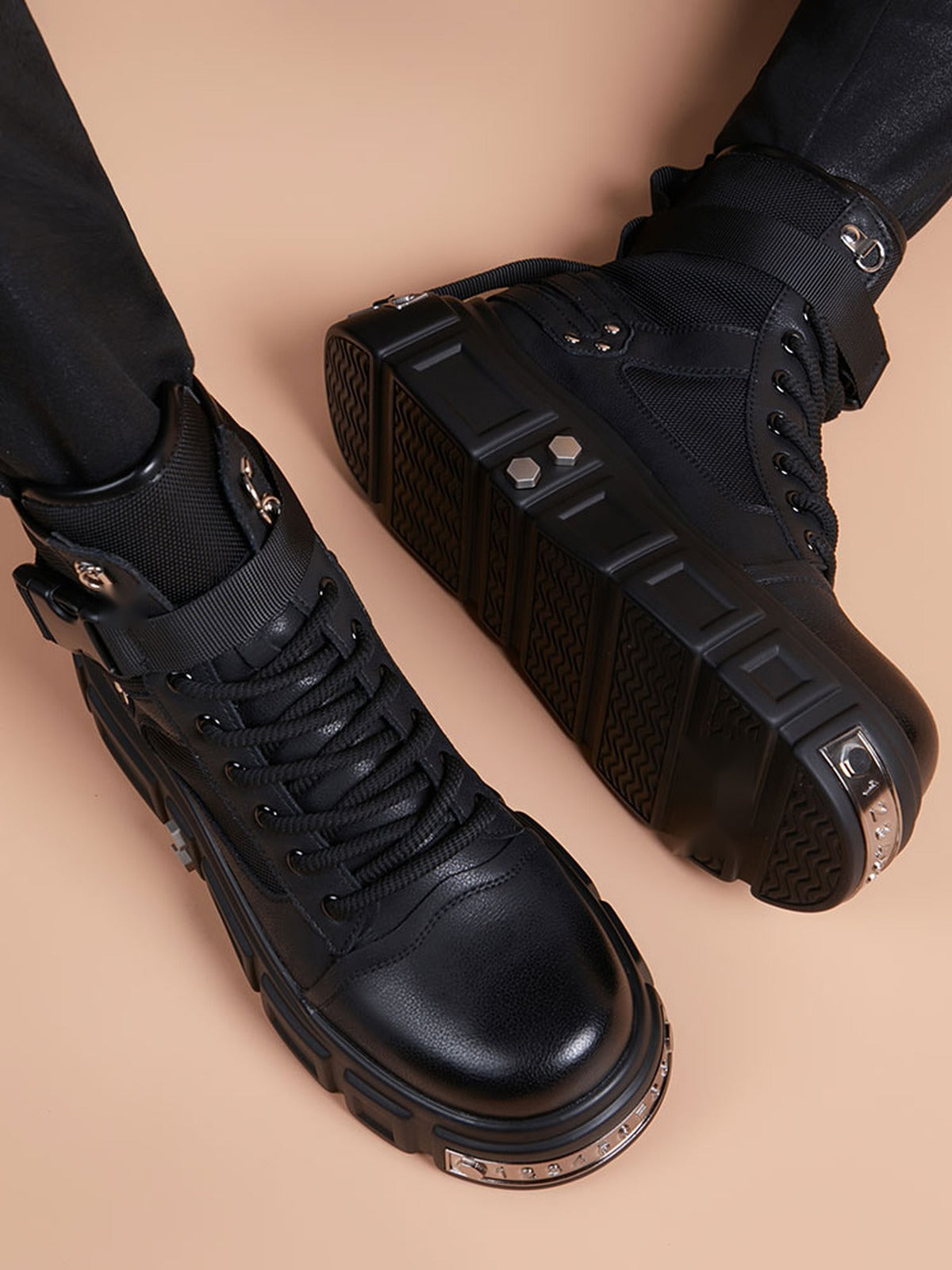 Handcrafted Genuine Leather Men's Boots - product view 3