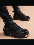 Black handcrafted genuine leather shoes - color swatch
