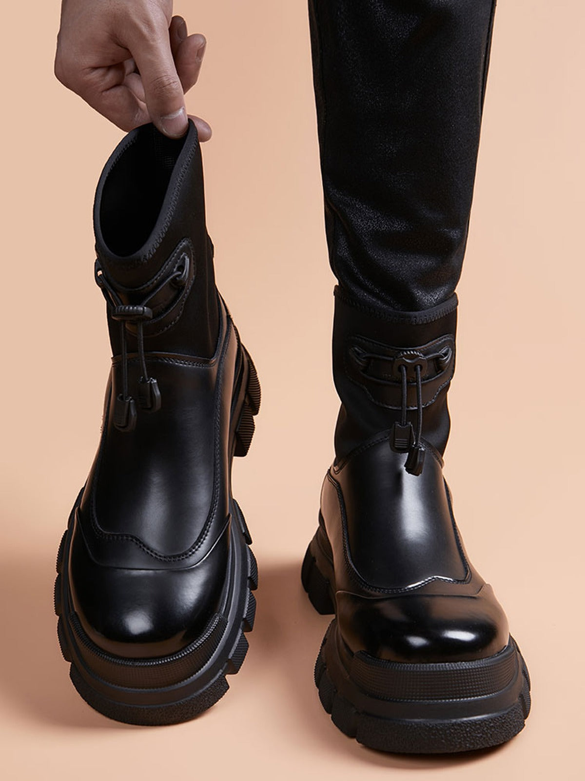 Handcrafted Genuine Leather Men's Boots - product view 2