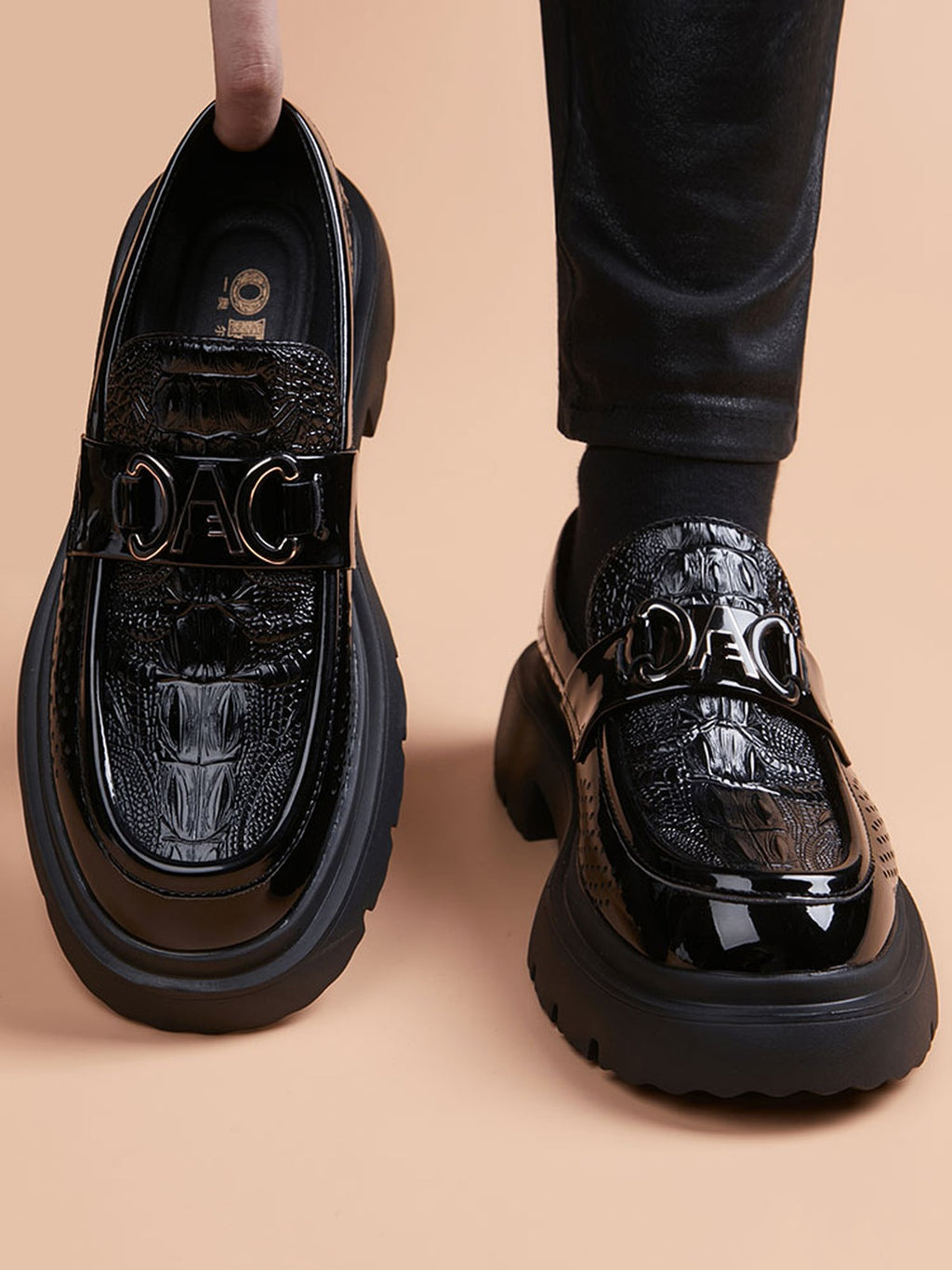 Handcrafted Genuine Leather Men's Slip-On Loafers - product view 3