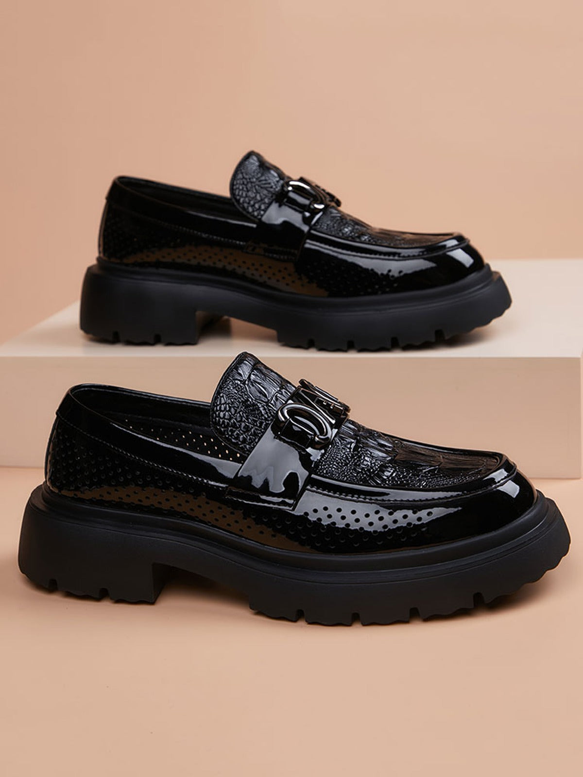 Handcrafted Genuine Leather Men's Slip-On Loafers - product view 4