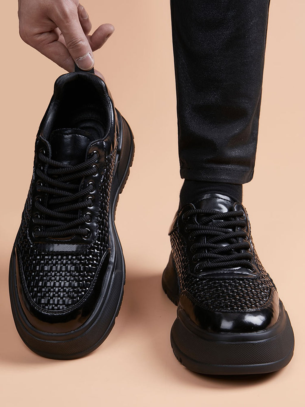 Handcrafted Genuine Leather Men's Derby Shoes - product view 2