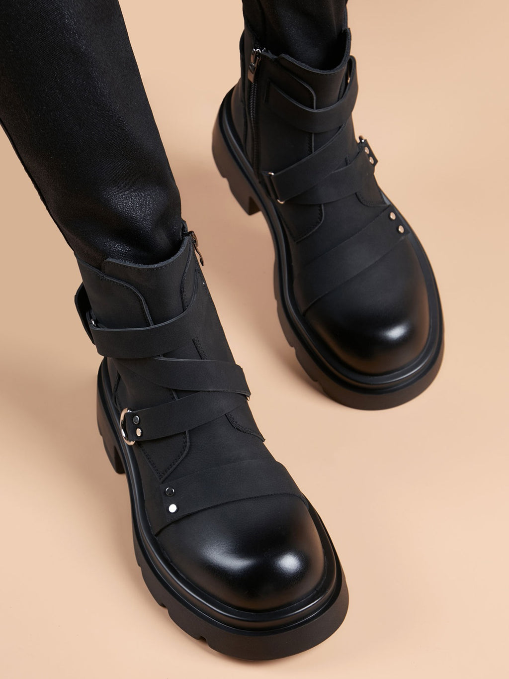 Handcrafted Genuine Leather Men's Boots - product view 3
