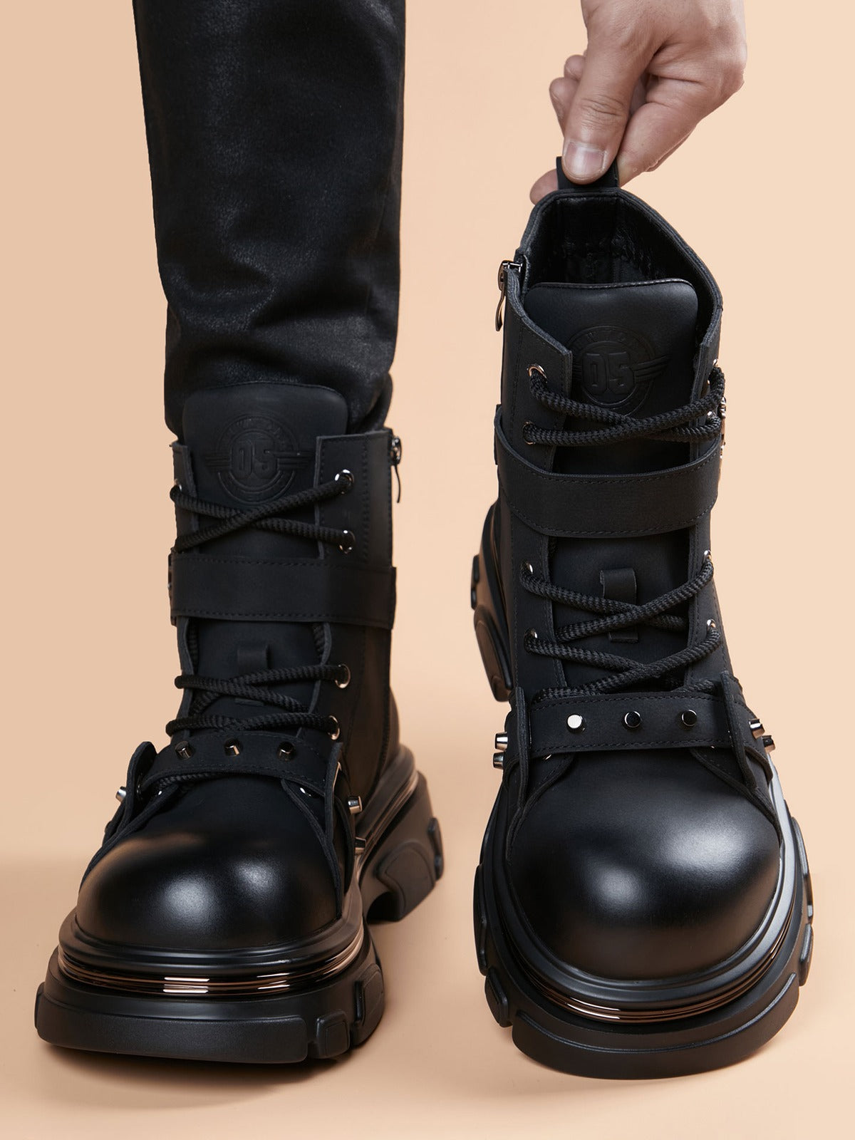 Handcrafted Genuine Leather Men's Boots - product view 2