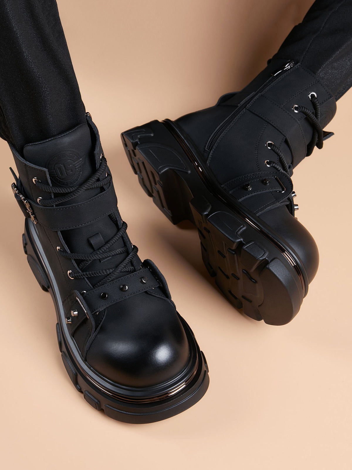 Handcrafted Genuine Leather Men's Boots - product view 3